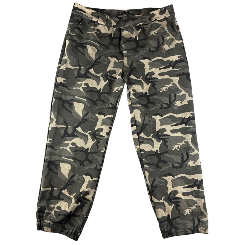 Shinestar Camo Camouflage Green Army Pants Capri Joggers Casual Cargo LARGE